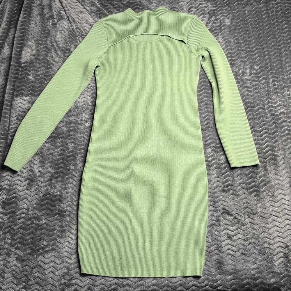 Zilcremo green Knit Sweater Dress Long Sleeve Pullover size XL